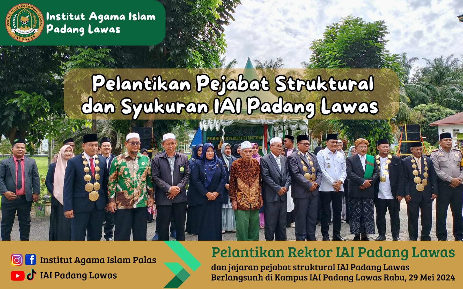 Pelantikan Rektor dan pejabat struktural sekaligus Syukuran IAI Padang Lawas
