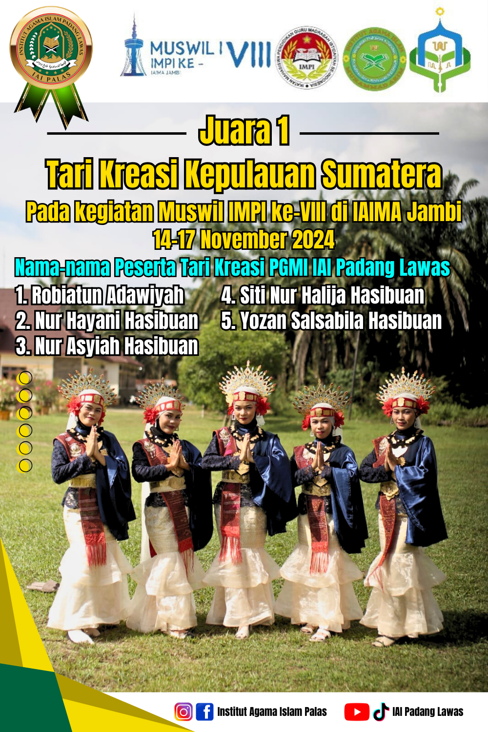 Mahasiswa PGMI harumkan nama baik kampus IAI Palas