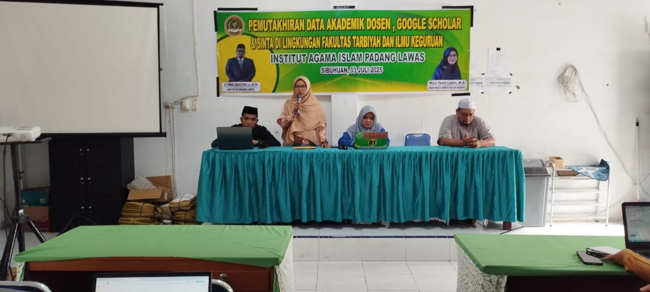 FAKULTAS TARBIYAH DAN ILMU KEGURUAN IAI PADANG LAWAS GELAR PEMUTAKHIRAN DATA AKADEMIK DOSEN MELALUI GOOGLE SCHOLAR, SINTA DAN SISTER